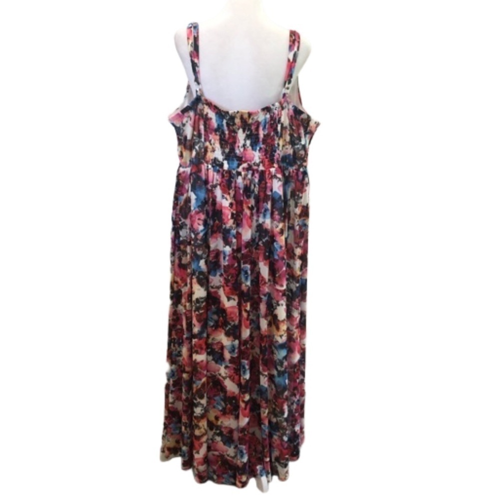Torrid Size 3 floral spaghetti strap midi maxi dress. Summer brunch luncheon - Picture 3 of 10